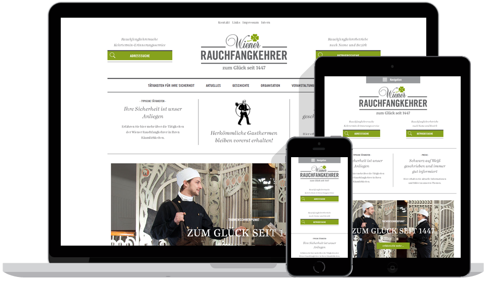 Responsive Website Landesinnung der Wiener Rauchfangkehrer